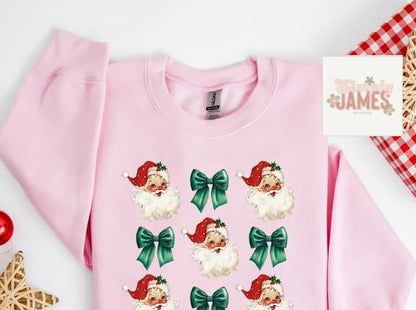 Vintage Santa Bow Crewneck