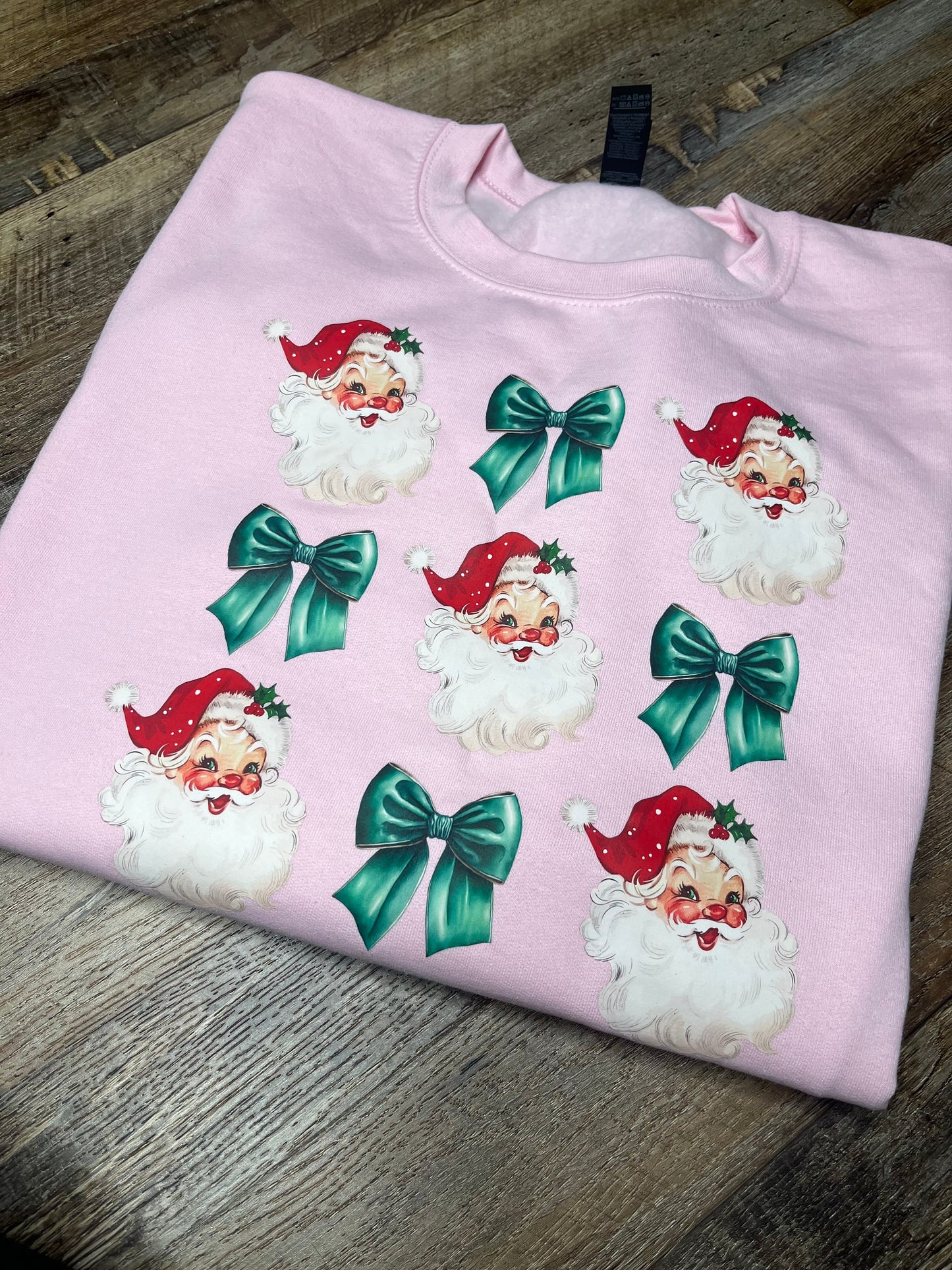 Vintage Santa Bow Crewneck